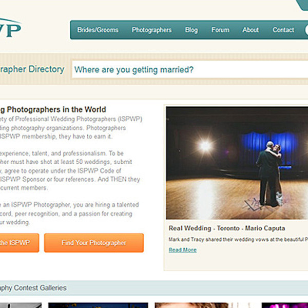Featured Wedding on ISPWP Website