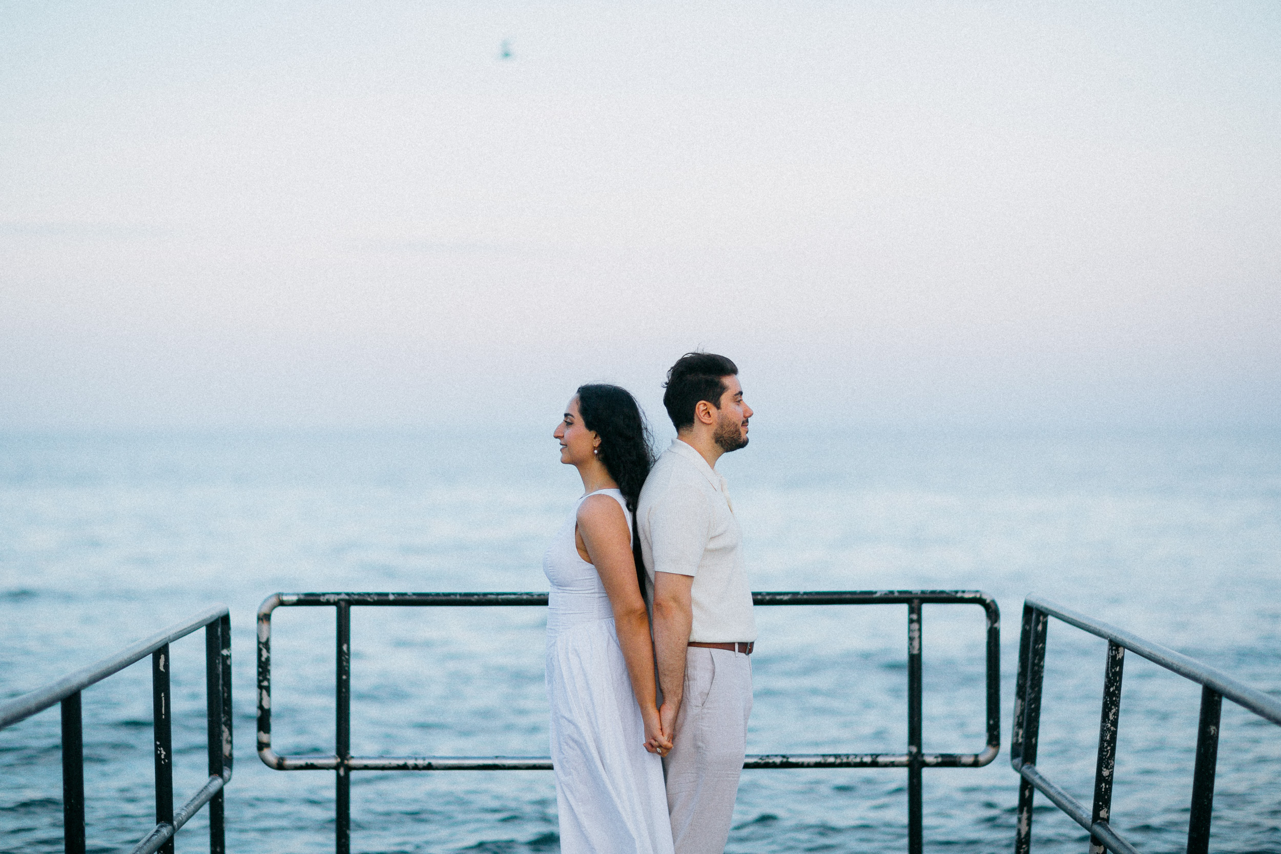 Elegant Engagement Photos at R.C. Harris Water Treatment Plant in Toronto