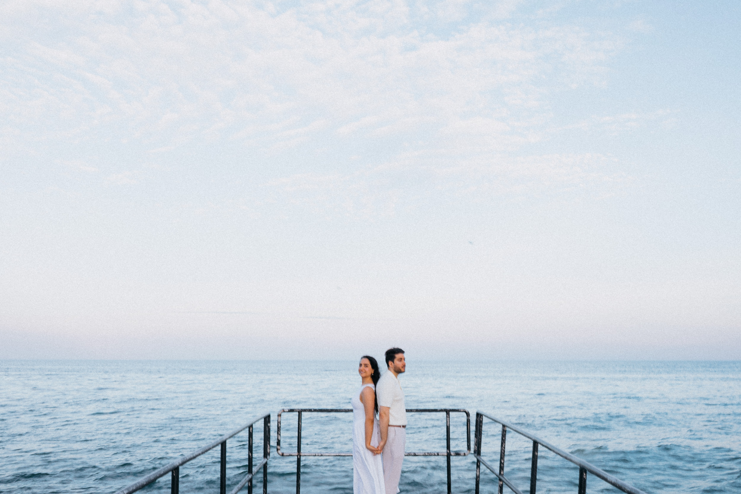 Elegant Engagement Photos at R.C. Harris Water Treatment Plant in Toronto