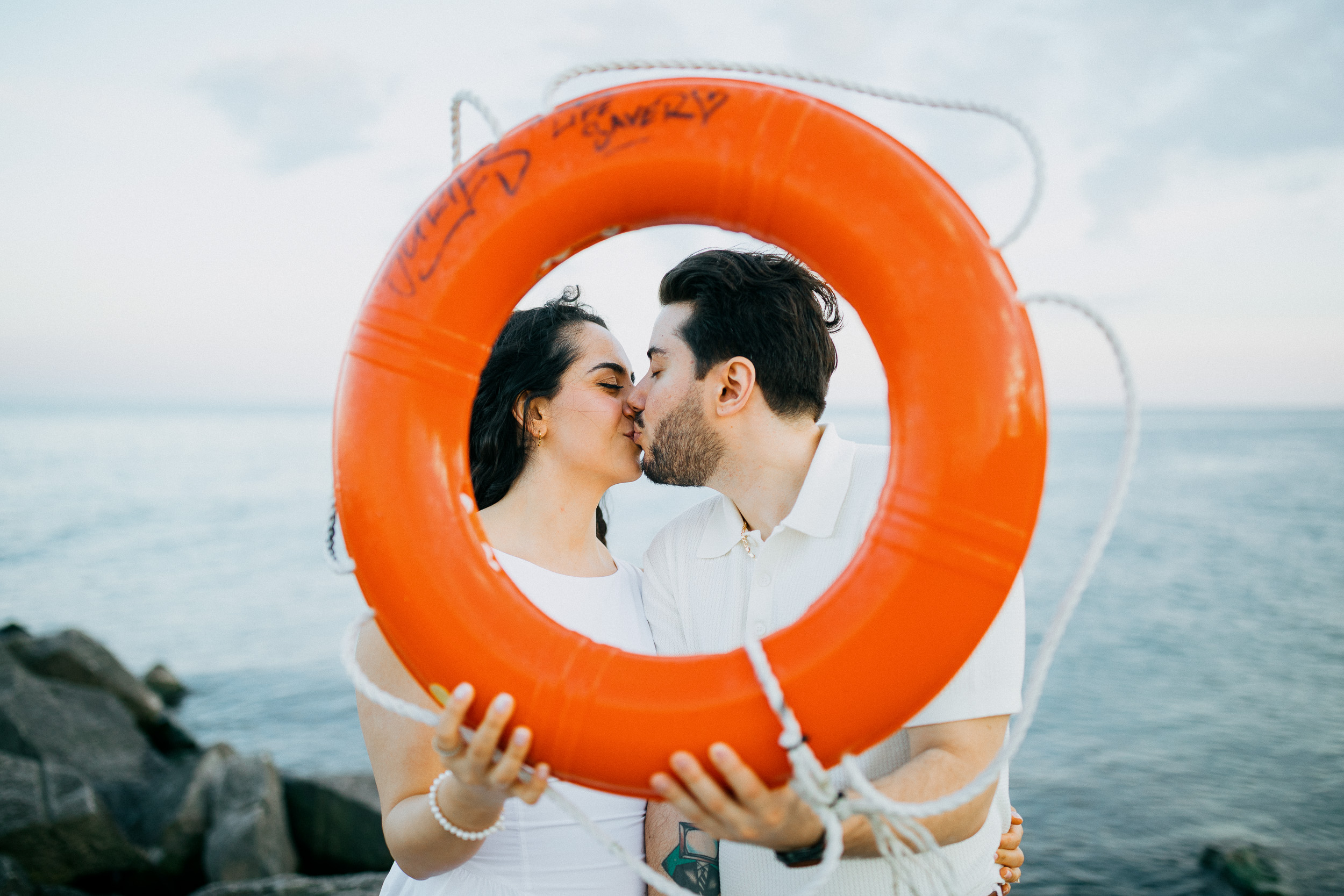 Elegant Engagement Photos at R.C. Harris Water Treatment Plant in Toronto