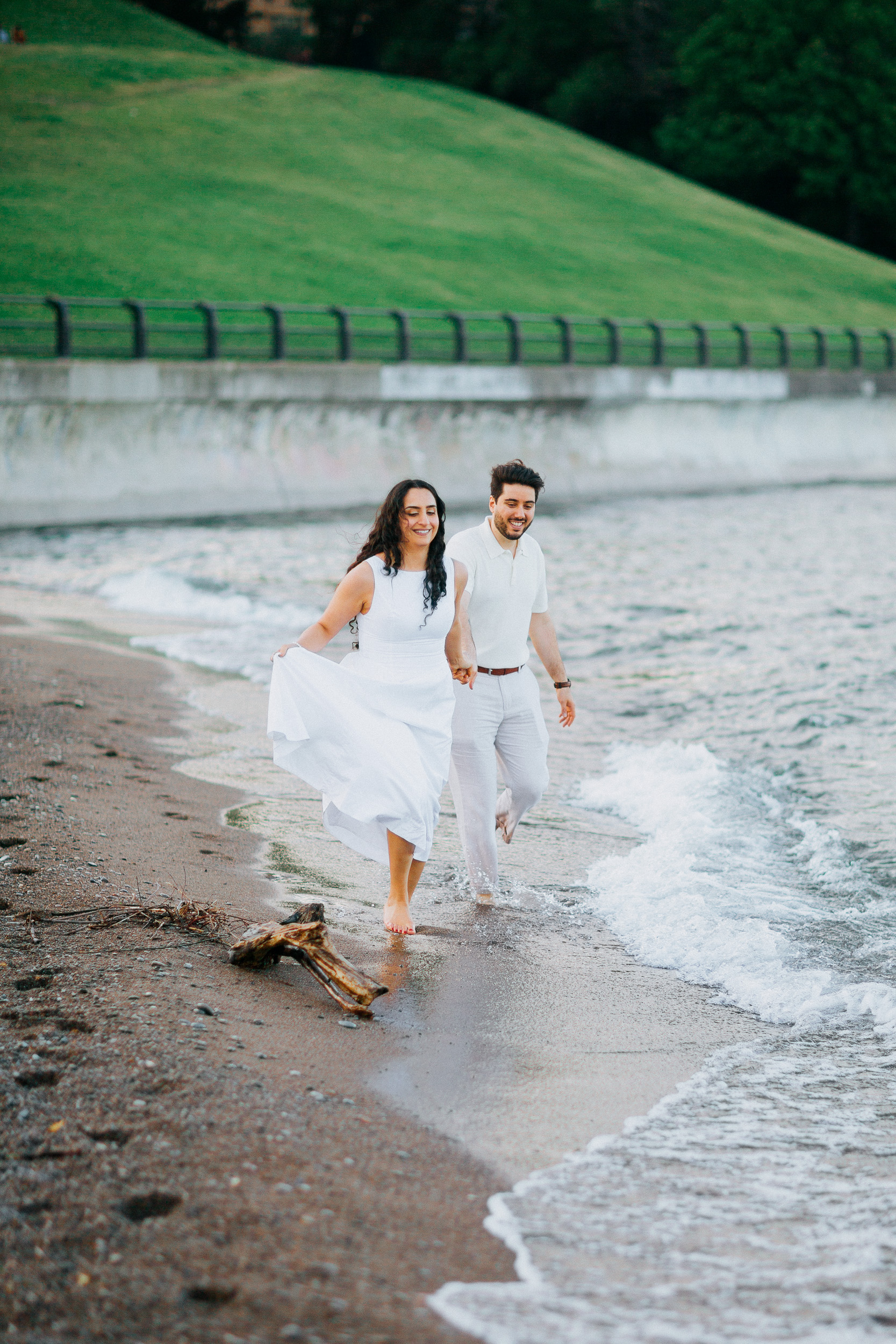 Elegant Engagement Photos at R.C. Harris Water Treatment Plant in Toronto