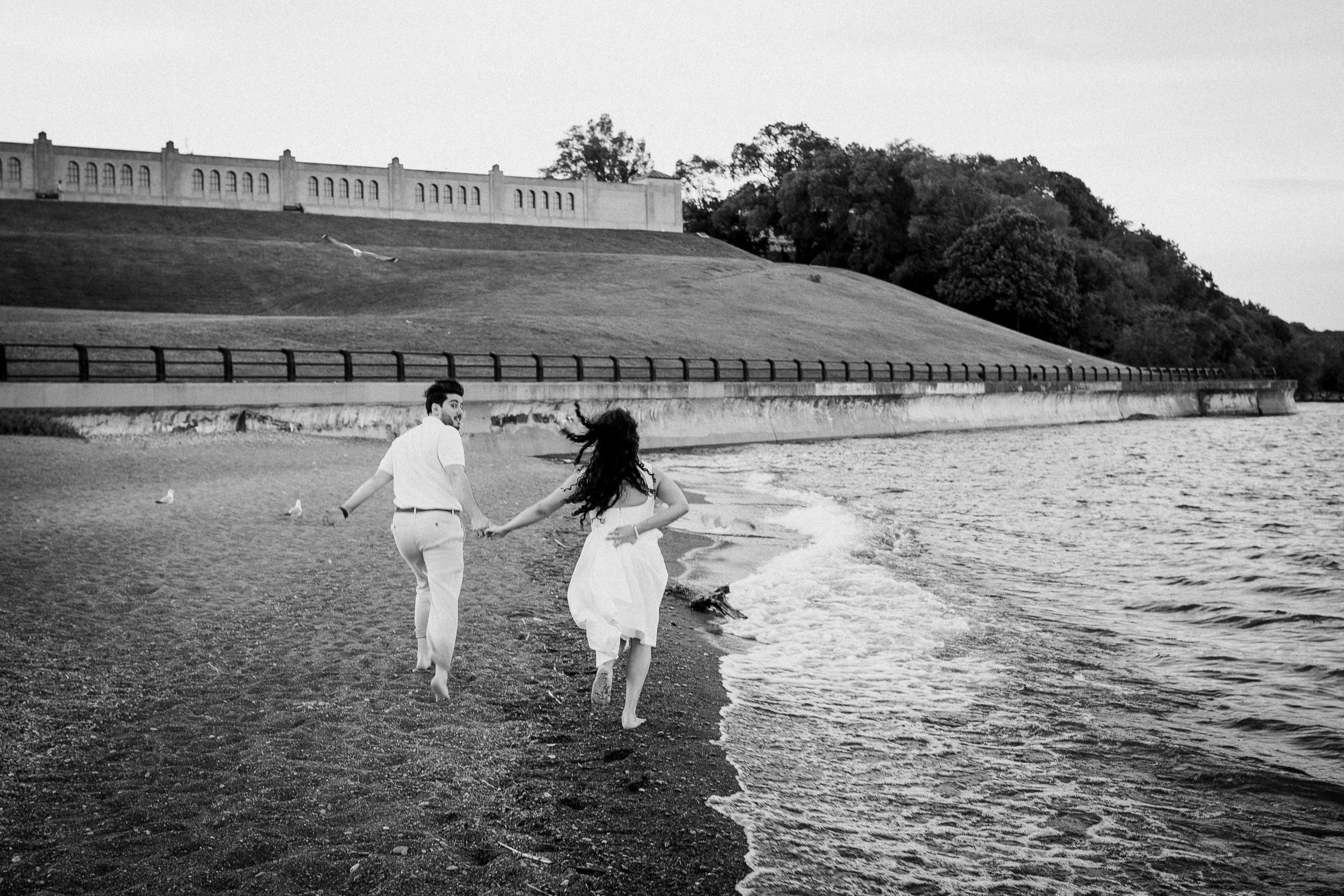 Elegant Engagement Photos at R.C. Harris Water Treatment Plant in Toronto