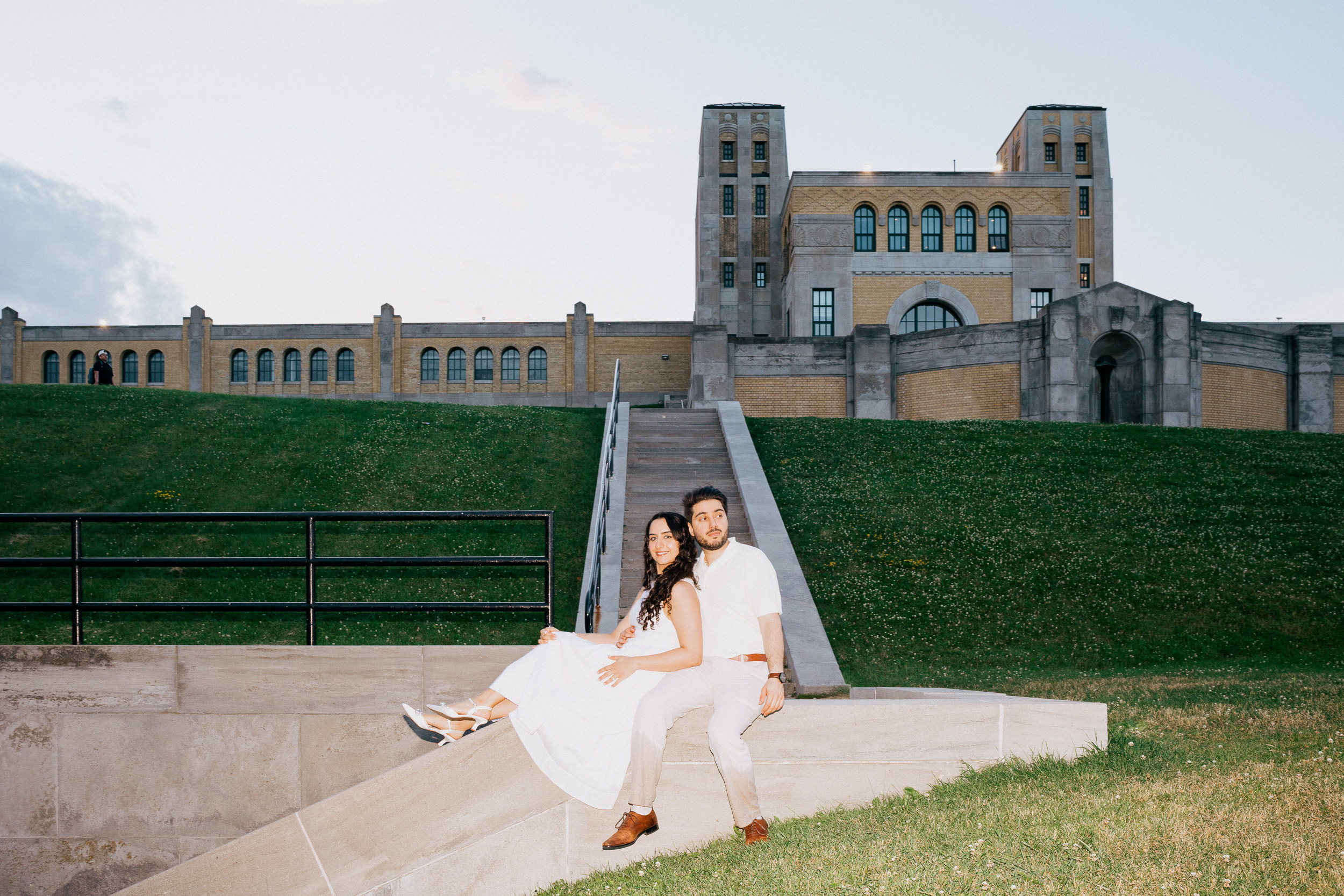 Elegant Engagement Photos at R.C. Harris Water Treatment Plant in Toronto