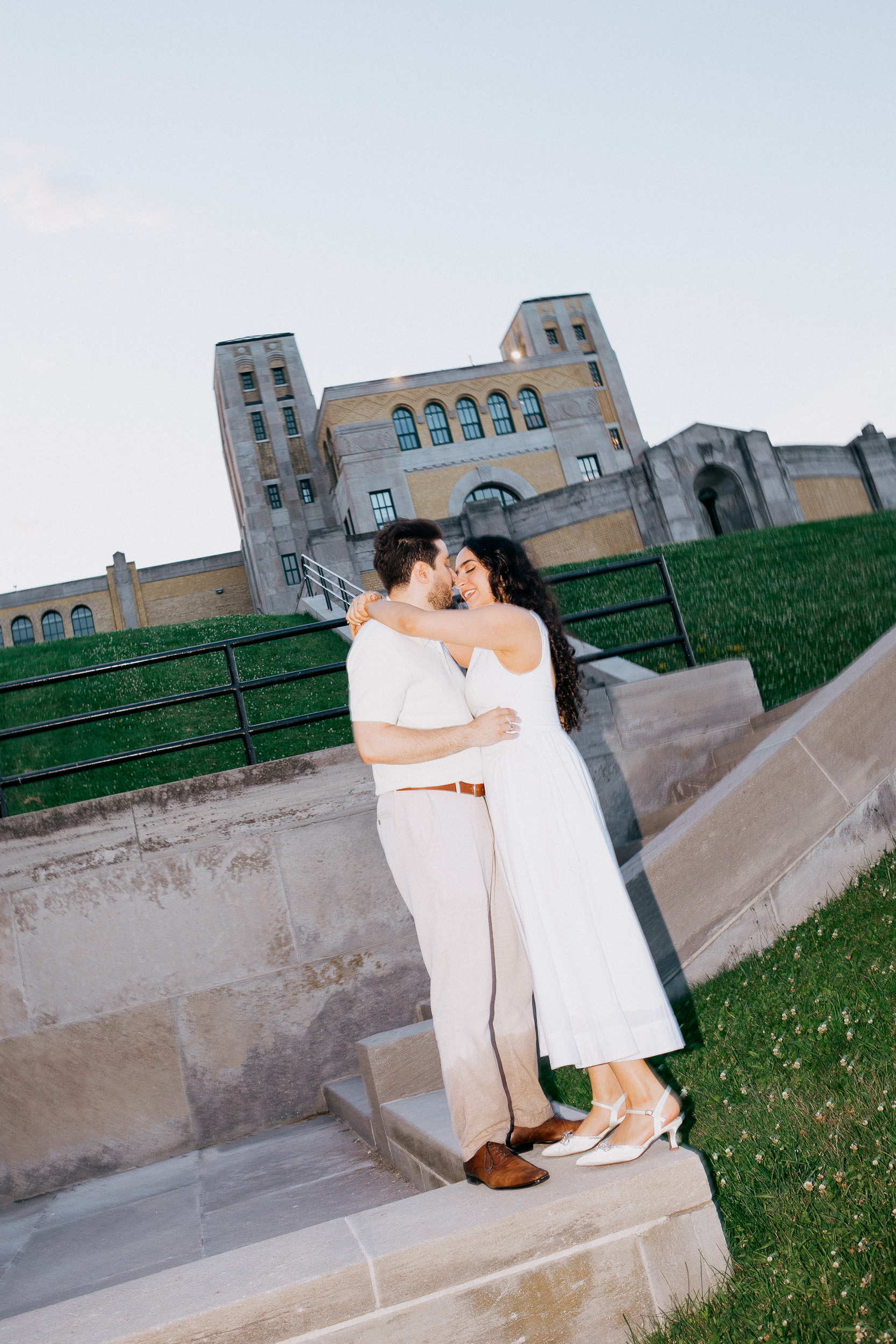 Elegant Engagement Photos at R.C. Harris Water Treatment Plant in Toronto