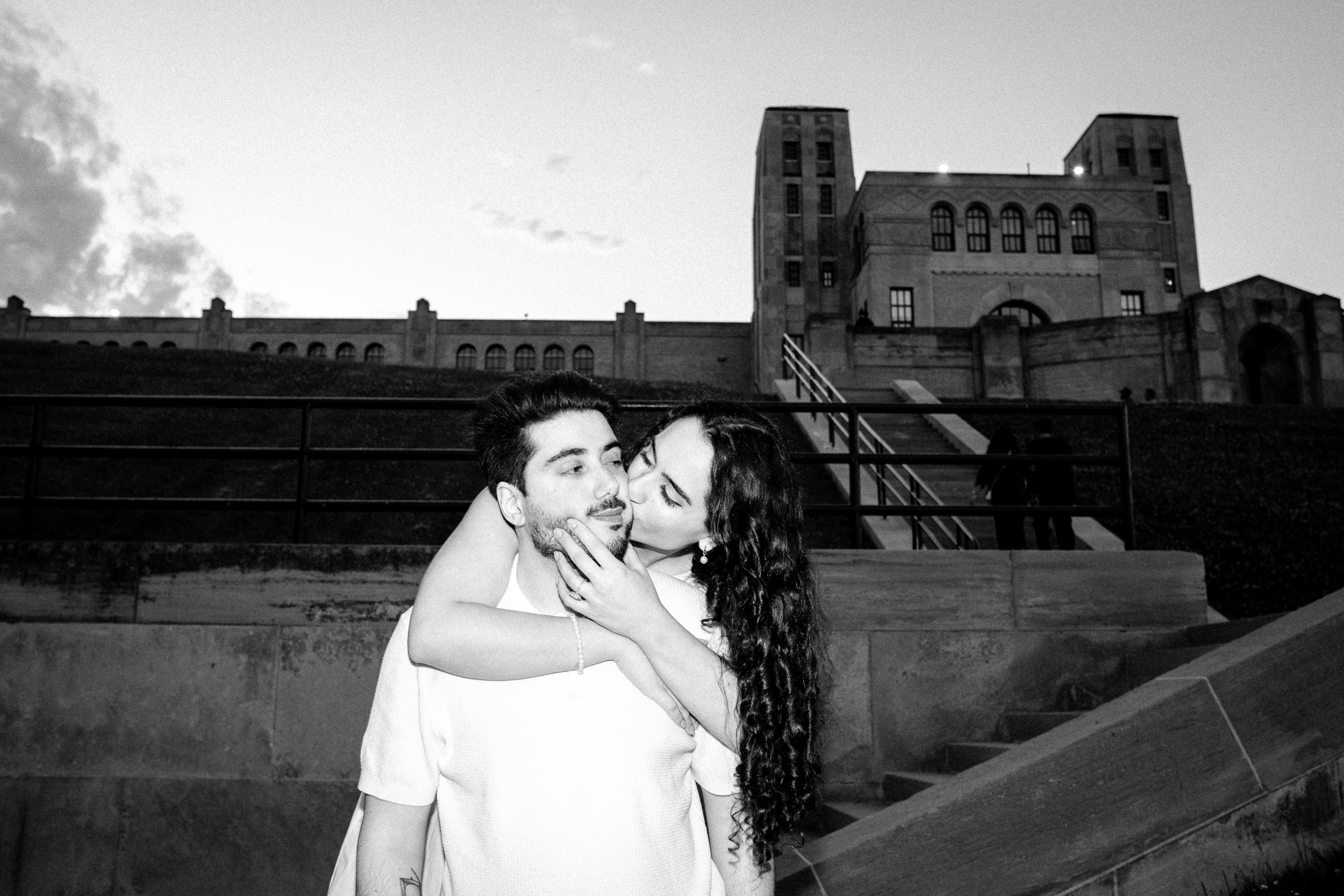 Elegant Engagement Photos at R.C. Harris Water Treatment Plant in Toronto