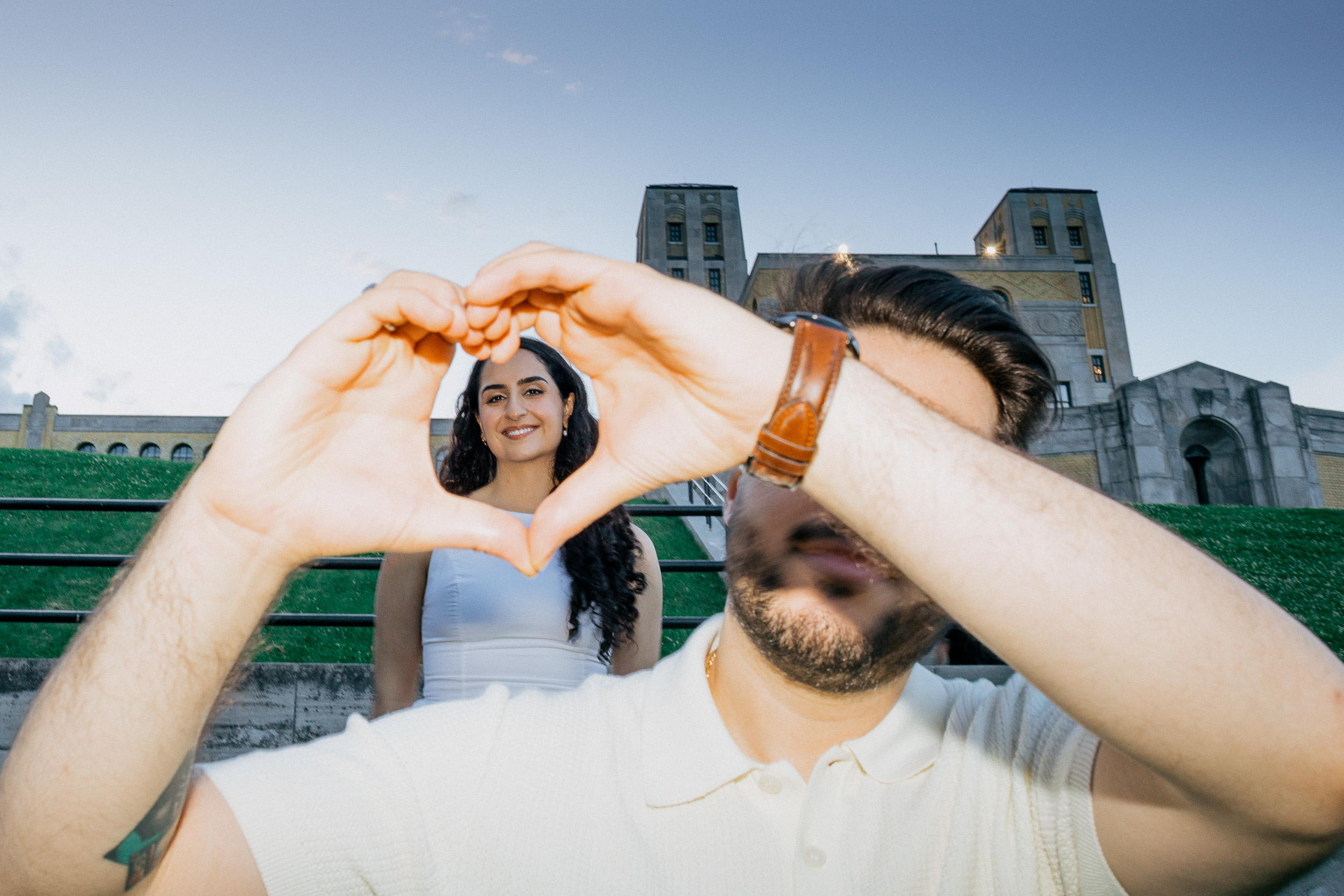 Elegant Engagement Photos at R.C. Harris Water Treatment Plant in Toronto