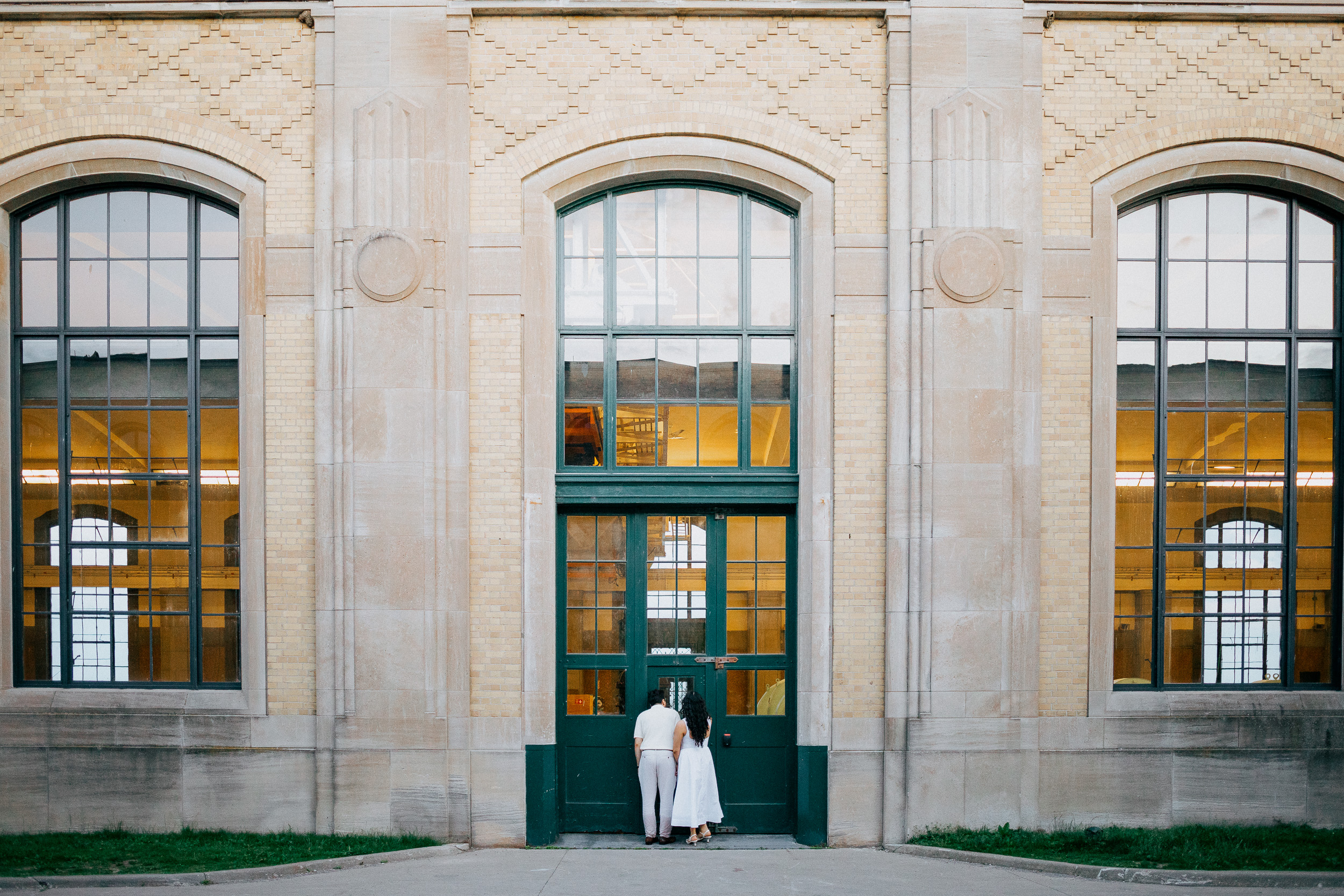 Elegant Engagement Photos at R.C. Harris Water Treatment Plant in Toronto
