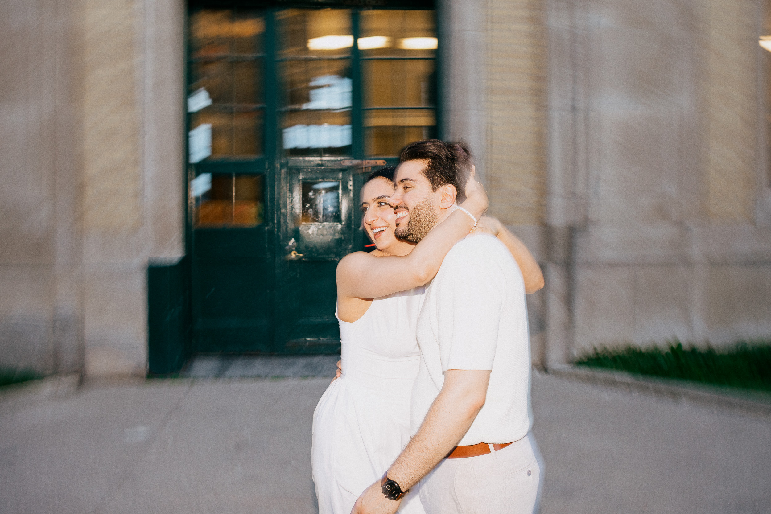 Elegant Engagement Photos at R.C. Harris Water Treatment Plant in Toronto