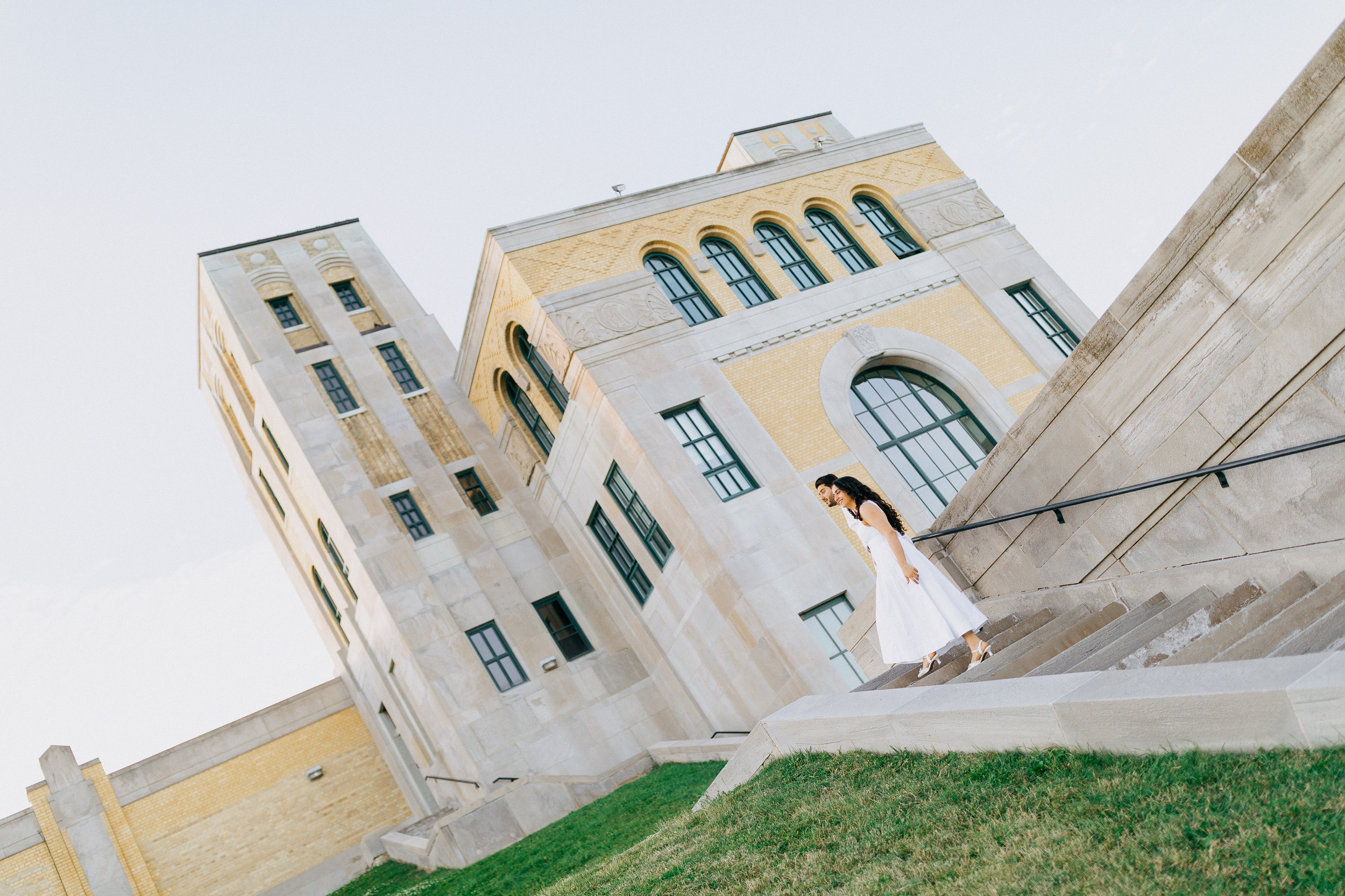 Elegant Engagement Photos at R.C. Harris Water Treatment Plant in Toronto
