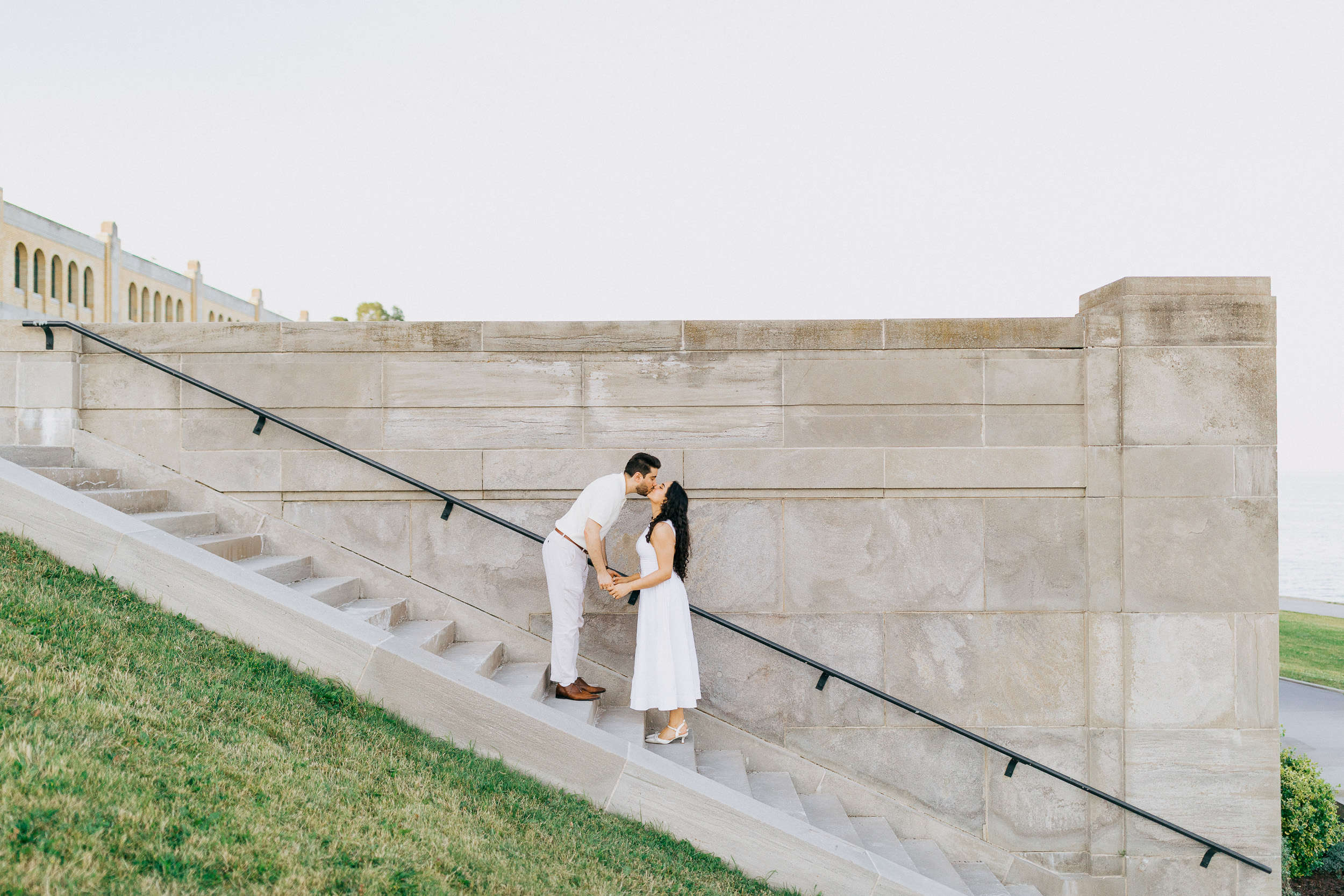 Elegant Engagement Photos at R.C. Harris Water Treatment Plant in Toronto
